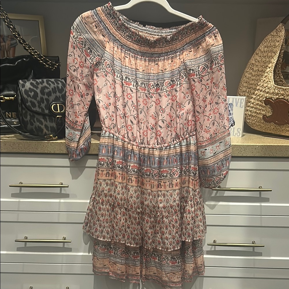 Shoshanna Ruffled Off-Shoulder Sundress